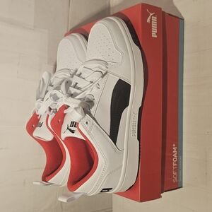 Puma White and Red Sneakers